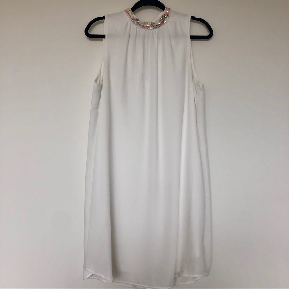 H&M High Neck White Dress